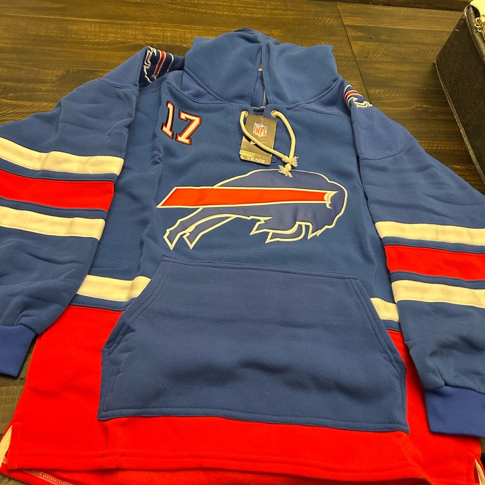 NFL Blue and Red Buffalo Pullover Sweater